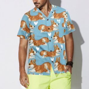 Flying Corgi Blue Hawaiian Shirt Corgi Shirt For Men And Women 4