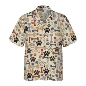 Footprint Dog Bone Seamless Hawaiian Shirt 3