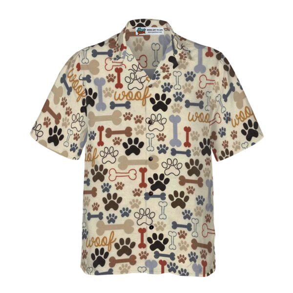 Footprint Dog Bone Seamless Hawaiian Shirt 3