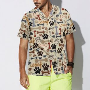 Footprint Dog Bone Seamless Hawaiian Shirt 4