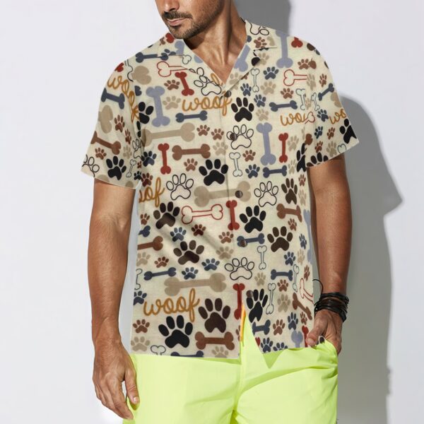 Footprint Dog Bone Seamless Hawaiian Shirt 4