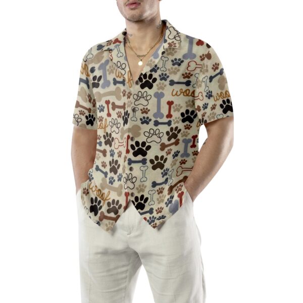 Footprint Dog Bone Seamless Hawaiian Shirt 5
