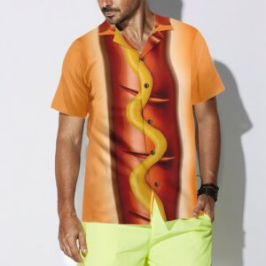 Funny Halloween Hot Dog Costume Shirt Hawaiian Shirt 4
