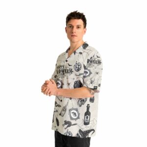 Funny Halloween Vintage Pattern Hawaiian Shirt 2