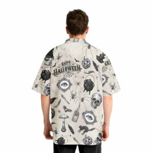 Funny Halloween Vintage Pattern Hawaiian Shirt 4