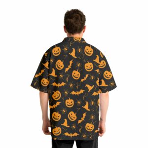 Funny Pumpkins Halloween Seamless Pattern Hawaiian Shirt 4