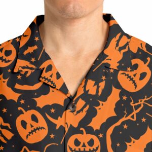 Funny Pumpkins Witches Halloween Pattern Hawaiian Shirt 5