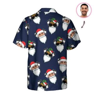 Funny Santa Claus Face Custom Hawaiian Shirt Funny Santa Shirt Personalized Christmas Gift 3