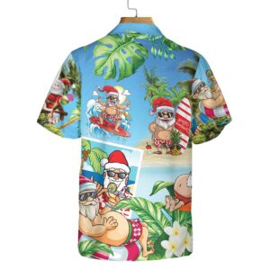 Funny Santa Claus In Aloha Hawaiian Shirt Santa Claus Hawaiian Shirt Best Gift For Christmas 2