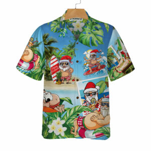 Funny Santa Claus In Aloha Hawaiian Shirt Santa Claus Hawaiian Shirt Best Gift For Christmas 3
