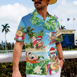 Funny Santa Claus In Aloha Hawaiian Shirt Santa Claus Hawaiian Shirt Best Gift For Christmas 4