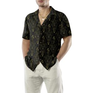 Geometric Lion Seamless Pattern Lion Hawaiian Shirt Button Up Lion Shirt For Men Women Cool Lion Gift 5