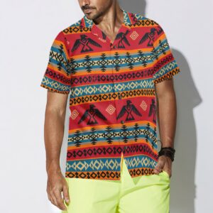 Geometric Tribal American Eagle Shirt Hawaiian Shirt 5