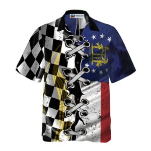 German Flag With Centaurea Cyanus Hawaiian Shirt 3