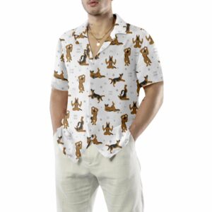 German Shepherd Doing Yoga Hawaiian Shirt Funny German Shepherd Shirt Dog Hawaiian Shirt For Adult 4