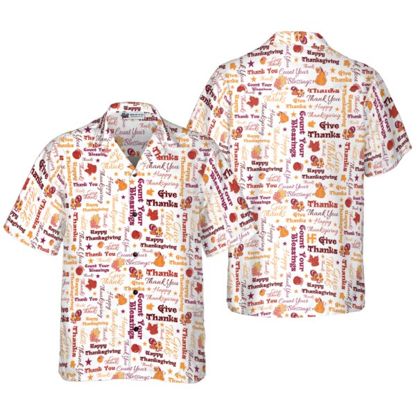 Give Thanks For Thanksgiving Day Hawaiian Shirt 1