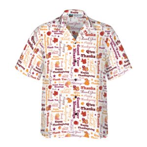 Give Thanks For Thanksgiving Day Hawaiian Shirt 3