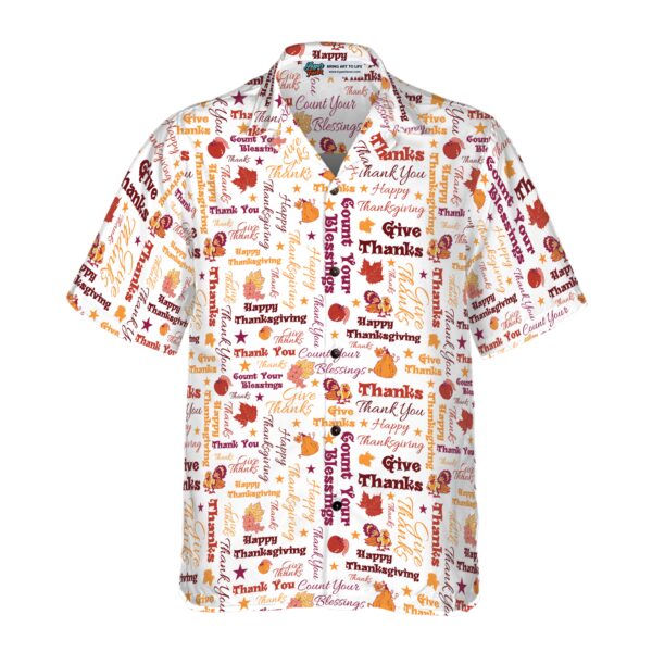 Give Thanks For Thanksgiving Day Hawaiian Shirt 3