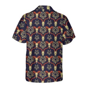 Goat Head Satanic Hawaiian Shirt Funny Goat Shirt For Adults Goat Print Shirt 2