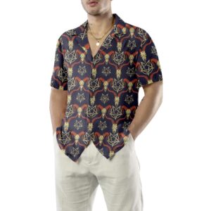 Goat Head Satanic Hawaiian Shirt Funny Goat Shirt For Adults Goat Print Shirt 5