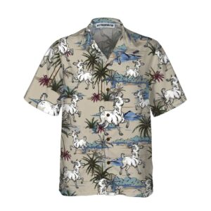 Goat Island Hawaiian Shirt Funny Goat Shirt For Adults Goat Print Shirt 3