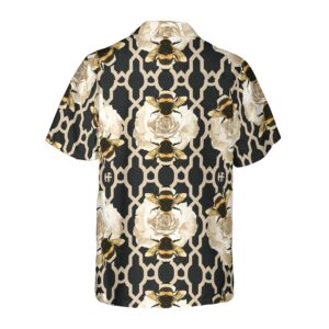 Golden Roses Bees Hawaiian Shirt 2
