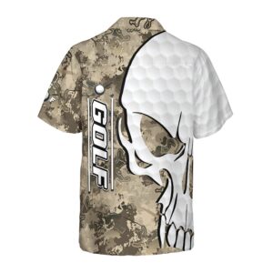 Golf And Skull Camo Pattern Hawaiian Shirt 2