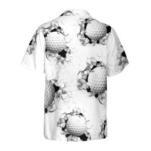 Golf Ball Breaking Through Wall Hawaiian Shirt 2