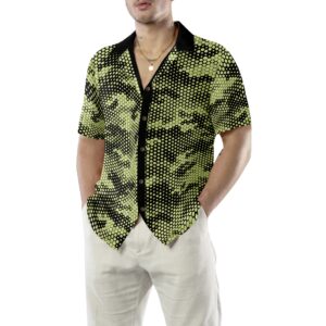 Golf Ball Texture Digital Camo Hawaiian Shirt 5