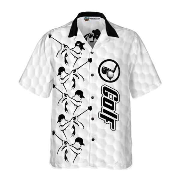 Golf Grey Background Hawaiian Shirt 3