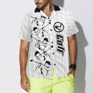 Golf Grey Background Hawaiian Shirt 4