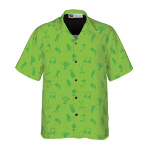 Golf Heartbeat Lifeline Hawaiian Shirt 3