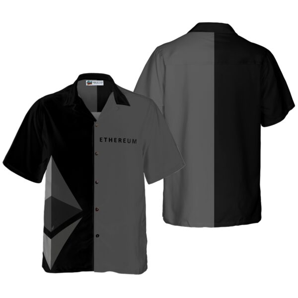 Gray And Black Ethereum Cryptocurrency Hawaiian Shirt 1