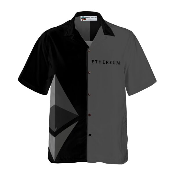 Gray And Black Ethereum Cryptocurrency Hawaiian Shirt 3