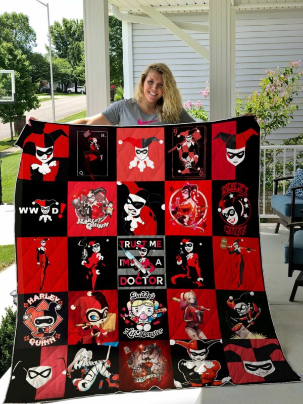 Harley Quinn Quilt Gift For Christmas Black Friday Thanksgiving