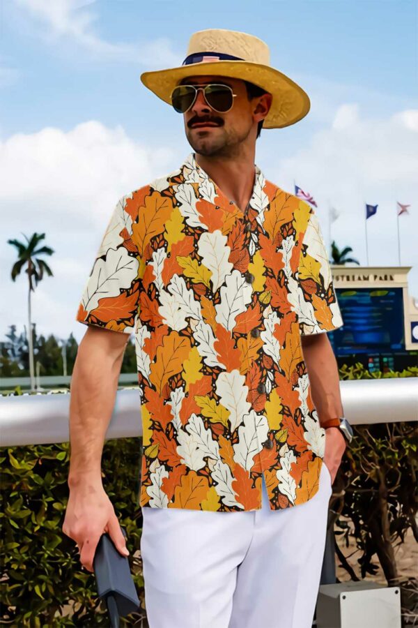Hello Fall The Leaves Hawaiian Shirt Fall Thanksgiving Shirt Best Gift For Thanksgiving Day 4