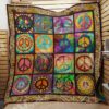 Hippie Peace Sign Perfect Gifts For Hippie Quilt Gift Ideas For Fans on Christmas