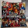 Horror Movies Watching Quilt Gift For Christmas Birthday Thanksgiving Version 2