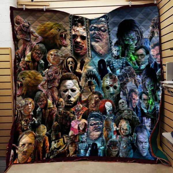 Horror Squad Quilt Gift For Christmas Black Friday Thanksgiving