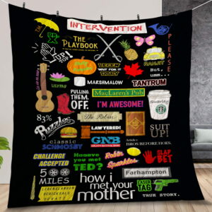 How I Met Your Mother Quilt Gift For Christmas Birthday Halloween