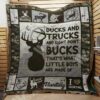 Hunting Ducks And Trucks And Eight Point Bucks Perfect Gifts For Hunting Lover Quilt Gift For Christmas Black Friday Thanksgiving