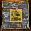I Became A Vet Tech Because Veterinarians Need Heroes Too Quilt Gift For Christmas Black Friday Thanksgiving