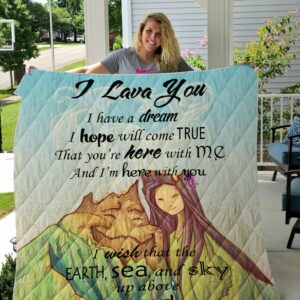 I Lava You Disney Quilt For Birthday Christmas