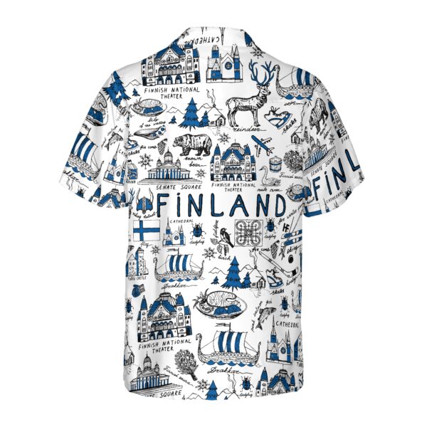 I Love Finland Doodle Hawaiian Shirt 2