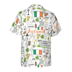 I Love Ireland Doodle Hawaiian Shirt 2