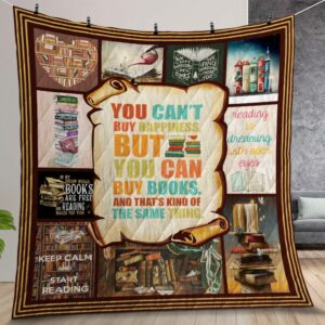 I Love Reading Books Quilt Gift For Christmas Birthday Thanksgiving