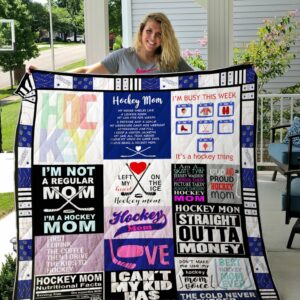 Ice Hockey Mom Quilt Gift Ideas For Fans on Christmas