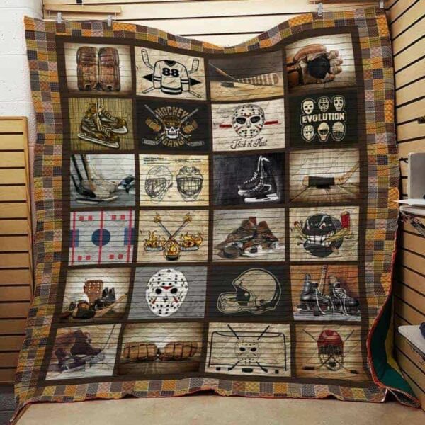 Ice Hockey Perfect Gifts For Ice Hockey Lover Quilt Gift Ideas For Fans on Christmas