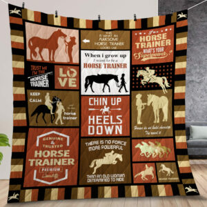 Im A Horse Trainer Whats Your Superpower Quilt Gift For Christmas Birthday Halloween