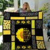 In A World Full Of Roses Sunflower Pattern Perfect Gifts For Sunflower Lover Quilt Gift For Family On Christmas Black Friday Cyber Monday